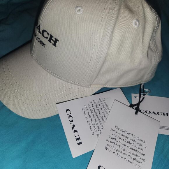 Coach Cream and Tan Hat - Picture 2 of 4